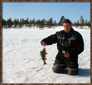 idre soralven river ice fishing icefishing catch